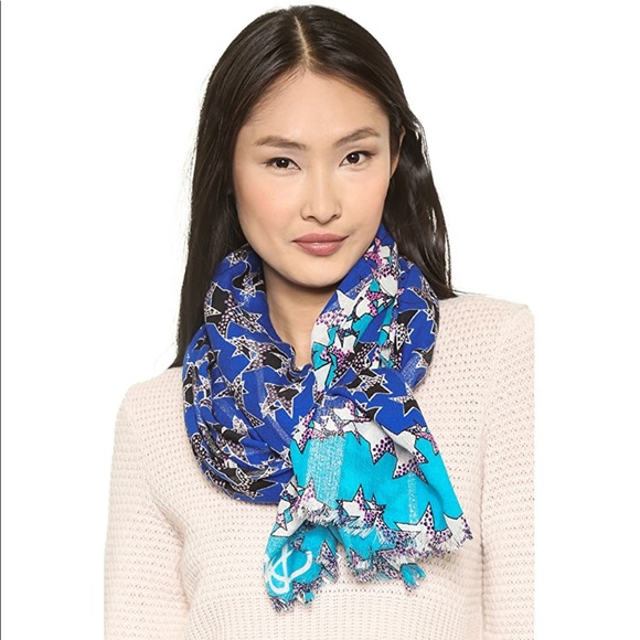 DVF twinkle scarf blue